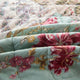 Bohemian Burgundy Red Velvet Trim Floral Paisley Patchwork Bedspread Set, King