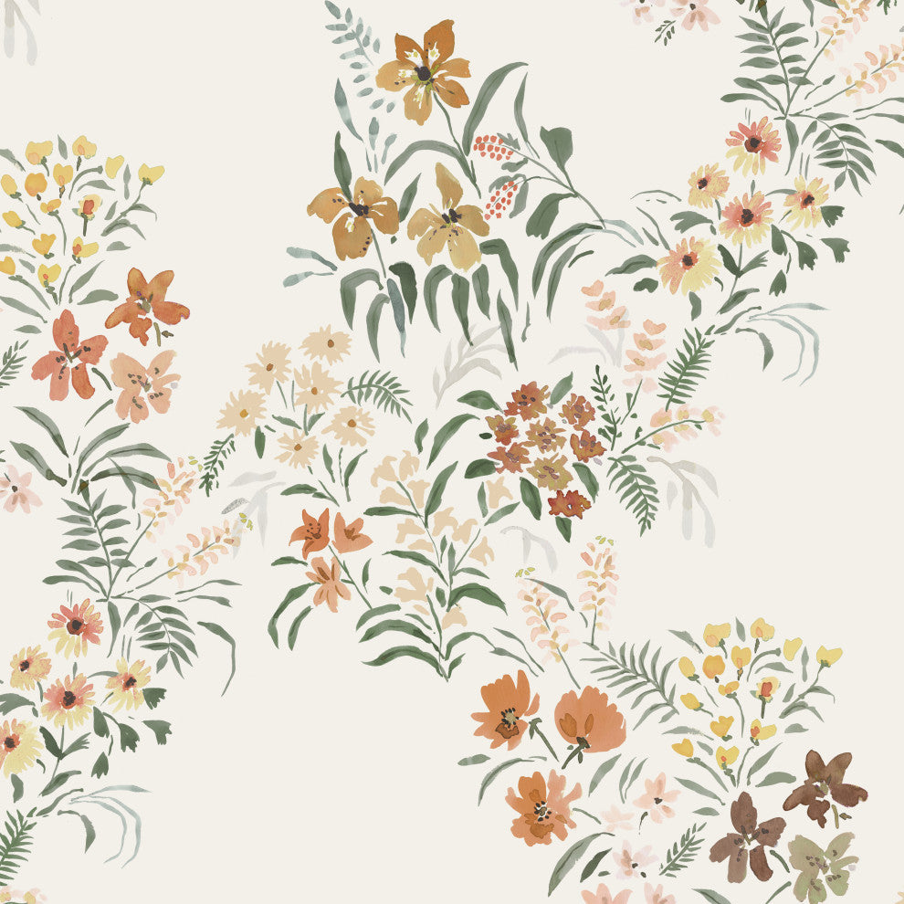 California King Wingback Headboard, Lucinda Floral Harvest