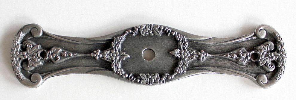 Fruit of the Vine Back Plate, Antique Pewter