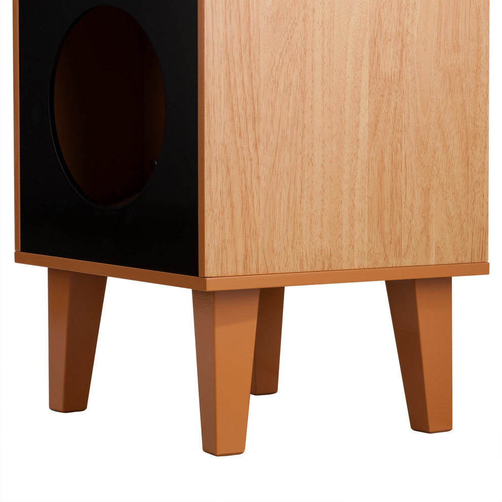 Elegant Home Fashions Wooden Cat Pet House Bed Side Table PET-990