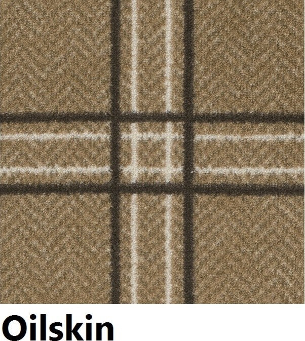 Oilskin Herrington Plaid Area Rug Milliken Tactesse Nylon, 4'x8'