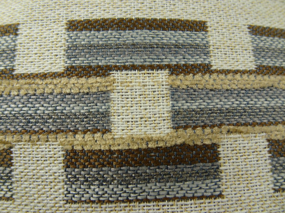 Foursquare White and Gray Handmade Luxury Pillow, 20"x26" Standard