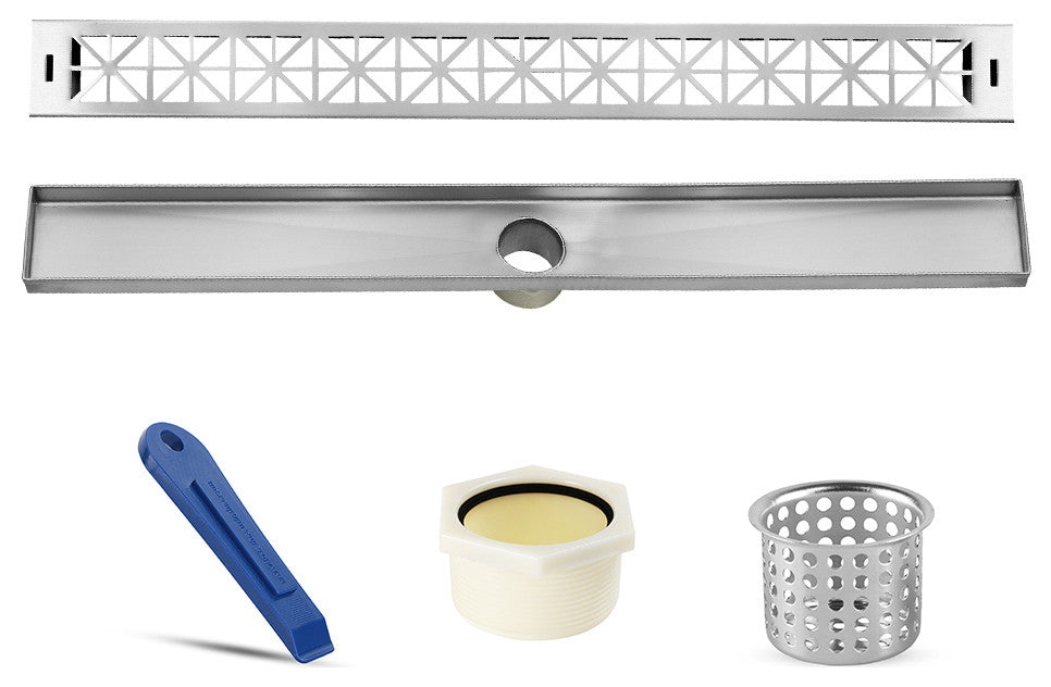 LUXE Roman Grate Linear Drain, 30"