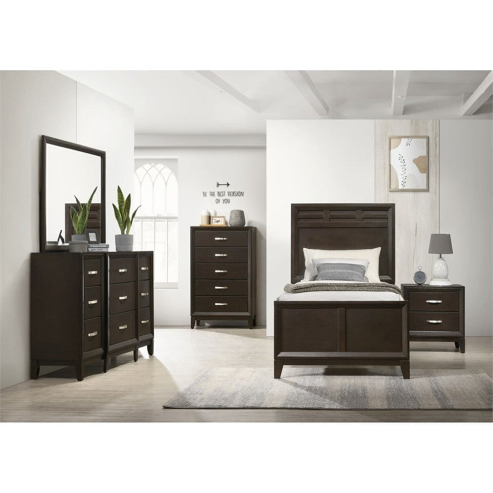 Picket House Furnishings Warren 9-Drawer Wood Dresser in Merlot