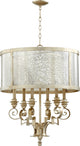 Champlain 6-Light Chandelier, Aged Silver Leaf