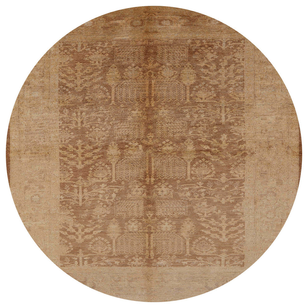 Ahgly Company Indoor Round Mid-Century Modern Area Rugs, 7' Round