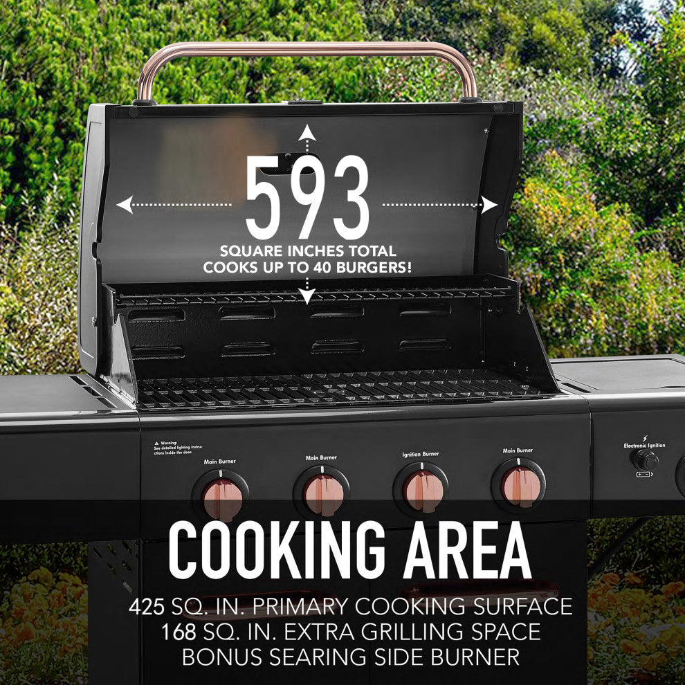 Kenmore 4 Burner Gas Grill with Searing Side Burner
