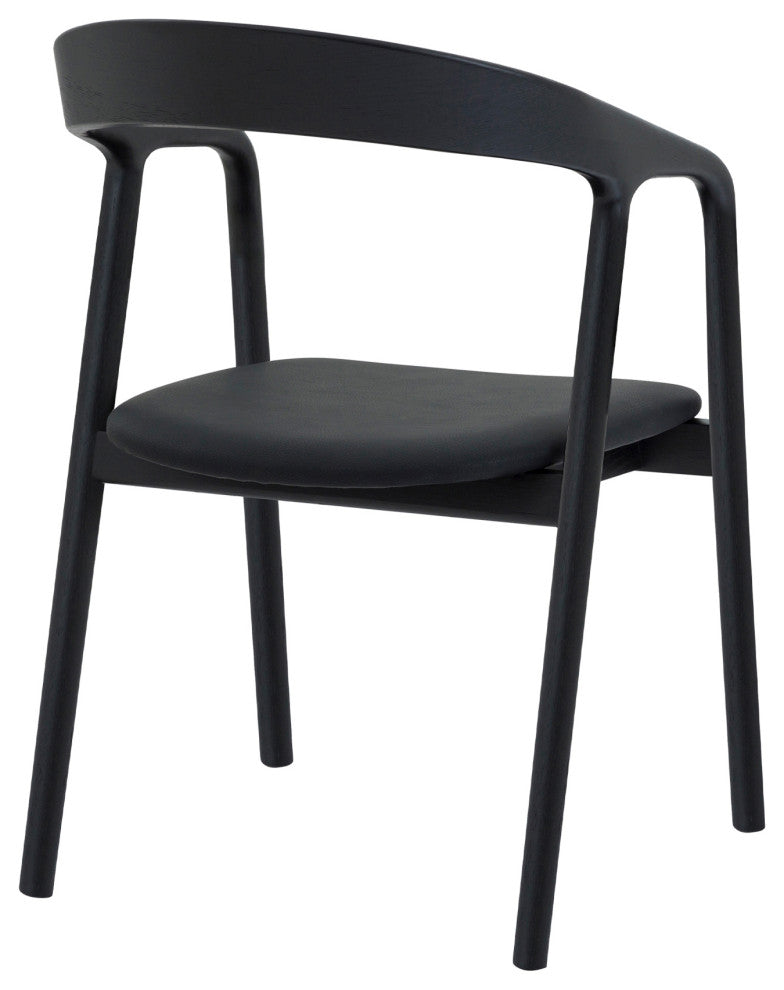 Pasadena Apache 5-Piece Oval Dining Set, Walnut & Black Oak Finish Faux Leather