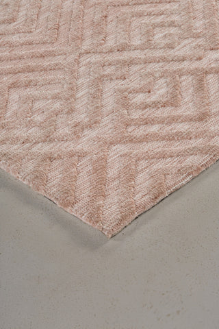Weave & Wander Oliena Modern Art Deco Rug, Blush, 8'x10'