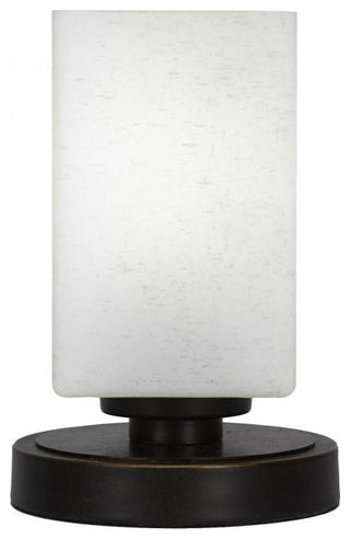 Luna 1-Light Table Lamp, Dark Granite/Square White Muslin