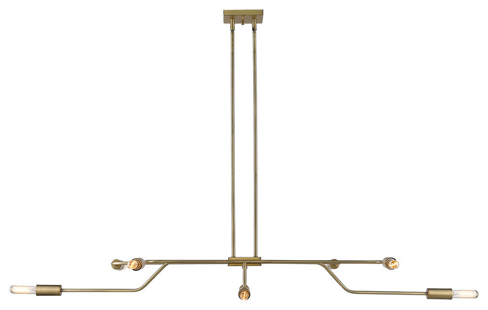 Perret 8-Light Aged Brass Convertible Pendant