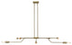 Perret 8-Light Aged Brass Convertible Pendant