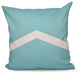 Geometric Decorative Pillow, Aqua, 18"x18"