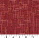 Burgundy Salmon Green Geometric Squares Durable Upholstery Fabric By The Yard