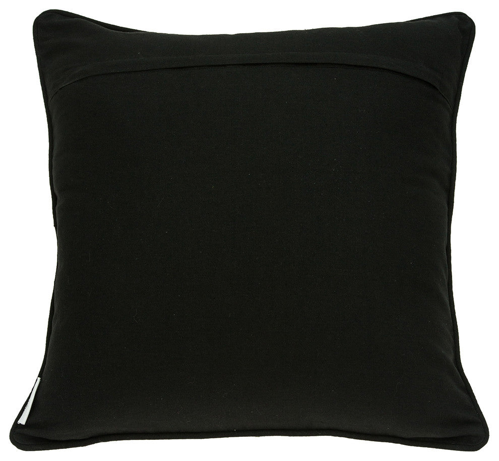 Abali Transitional Black and White Pillow Cover With Poly Insert