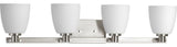 Fleet 4-Light Bath Light, Brushed Nickel
