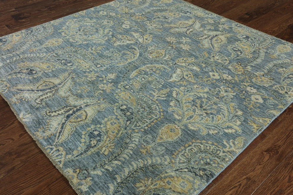 Suzani Design 6' Square Peshawar Quality Oriental Area Rug, W2562