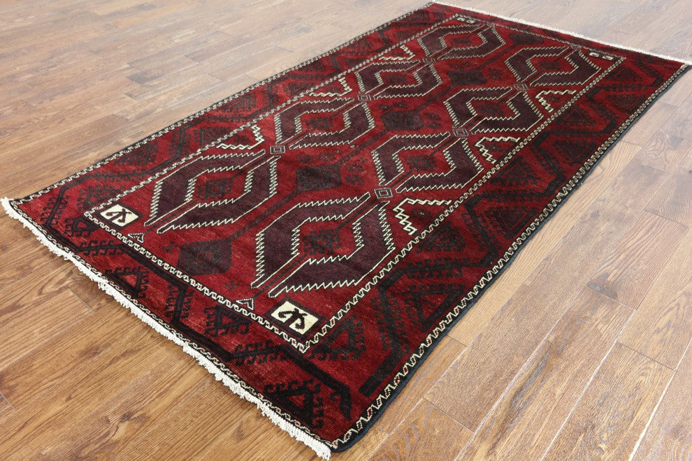 Persian Balouch Oriental Wool Area Rug 5'x8', W2302