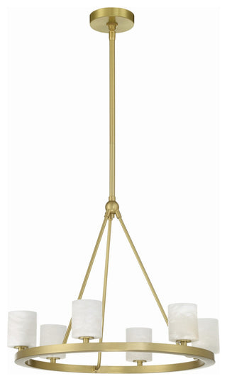 Crystorama Lighting Group ARA-10264-ST Aragon 6 Light 23"W LED - Matte Black