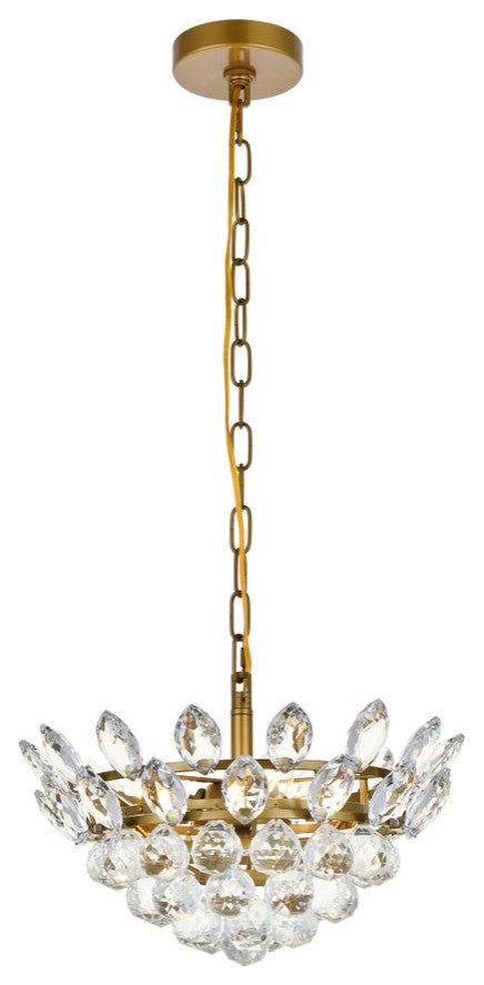 Eleana 14" Pendant, Brass
