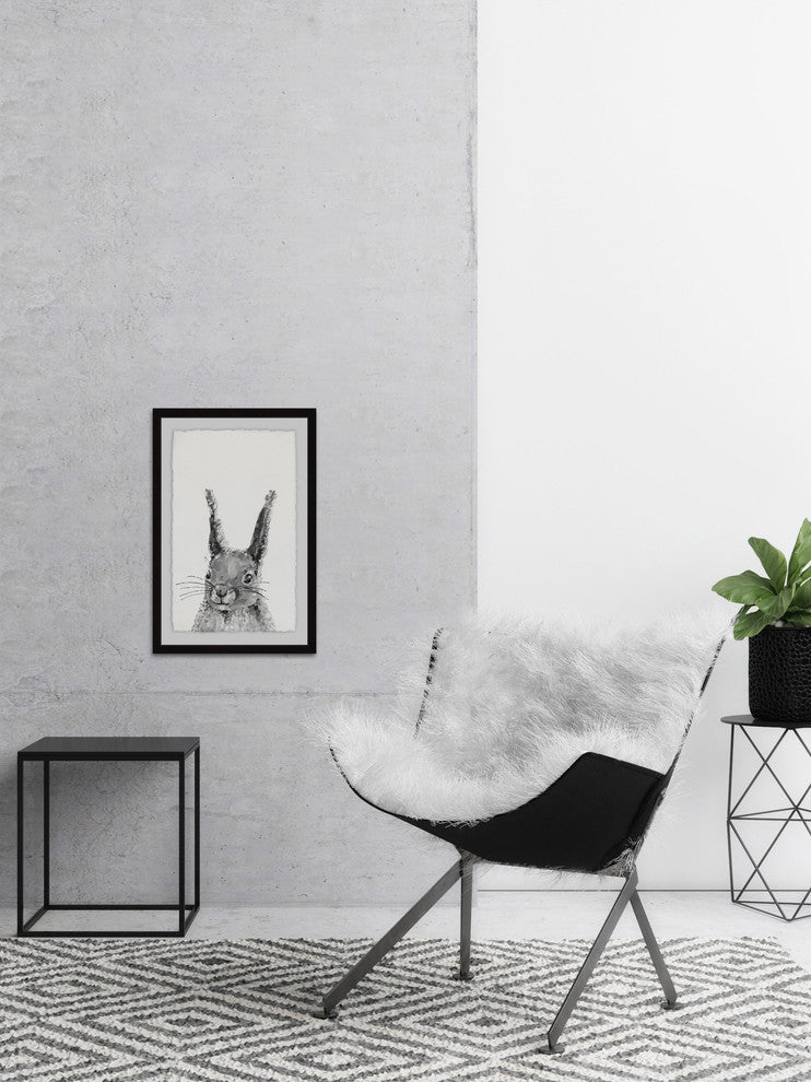 "Gray Rabbit" Framed Painting Print, 30"x45"