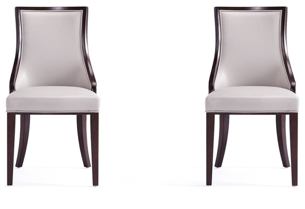 Manhattan Comfort Grand Dining Chairs, Light Gray, Set of 2