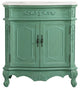 32" Single Bathroom Vanity, Vintage Mint