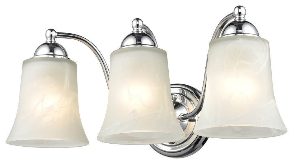3 Light 18" Chrome Bathroom Vanity Light