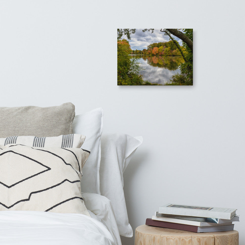 Lost in Autumn Color Landscape Photo Canvas Wall Art Print, 12" X 16"