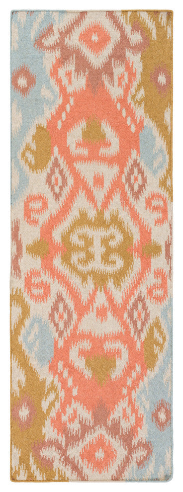 Surya Wanderer WRR-2008 8'x10' Rug, Rose/Tan/Aqua/Clay/Ivory