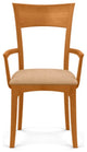 Copeland Ingrid Upholstered Armchair, Natural Cherry, Sand Microsuede