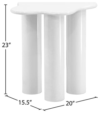 Romaine Coffee / End Table, White, End Table