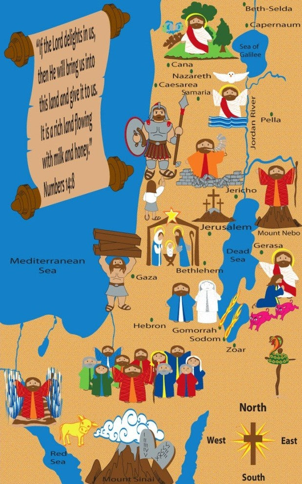 Holy Land Map Rug