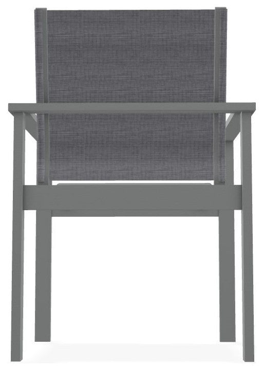 Tribeca Sling Outdoor Stackable Armchair, Augustine Pewter/Graphite