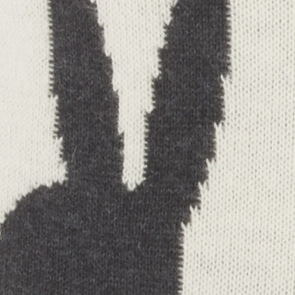 Sweet Ivory Bunny Rabbit Throw Pillow