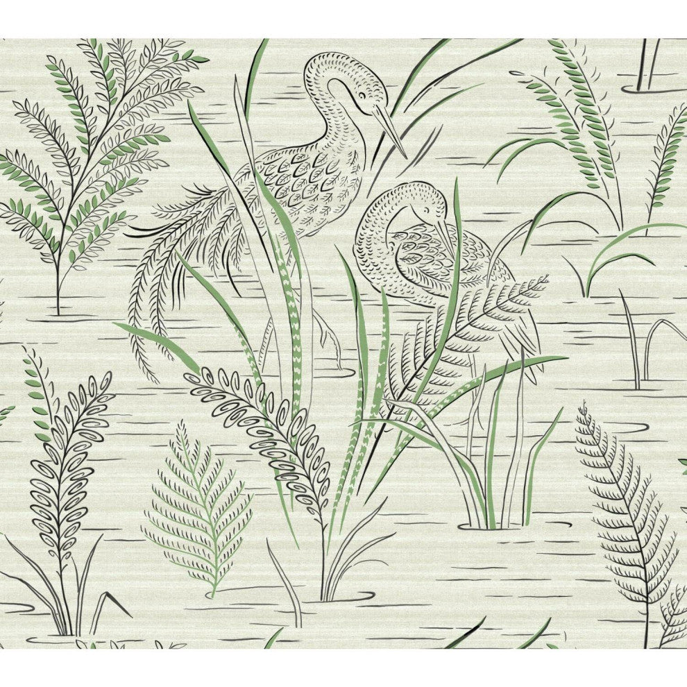 Fernwater Cranes Wallpaper