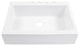 Parker White Fireclay 34" Single Bowl Quick-Fit Drop-In Kitchen Sink, 4 Holes