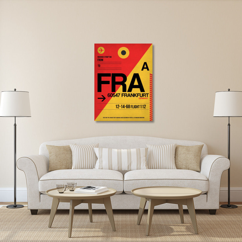 "FRA Frankfurt Luggage Tag 2" Fine Art Print