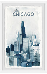 "Visit Chicago" Framed Painting Print, 30x45