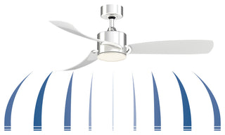 SculptAire 52" Ceiling Fan - Chrome with LED Light Kit