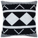 Black & White Machine Woven Brainard Throw Pillow, 20" x 20"
