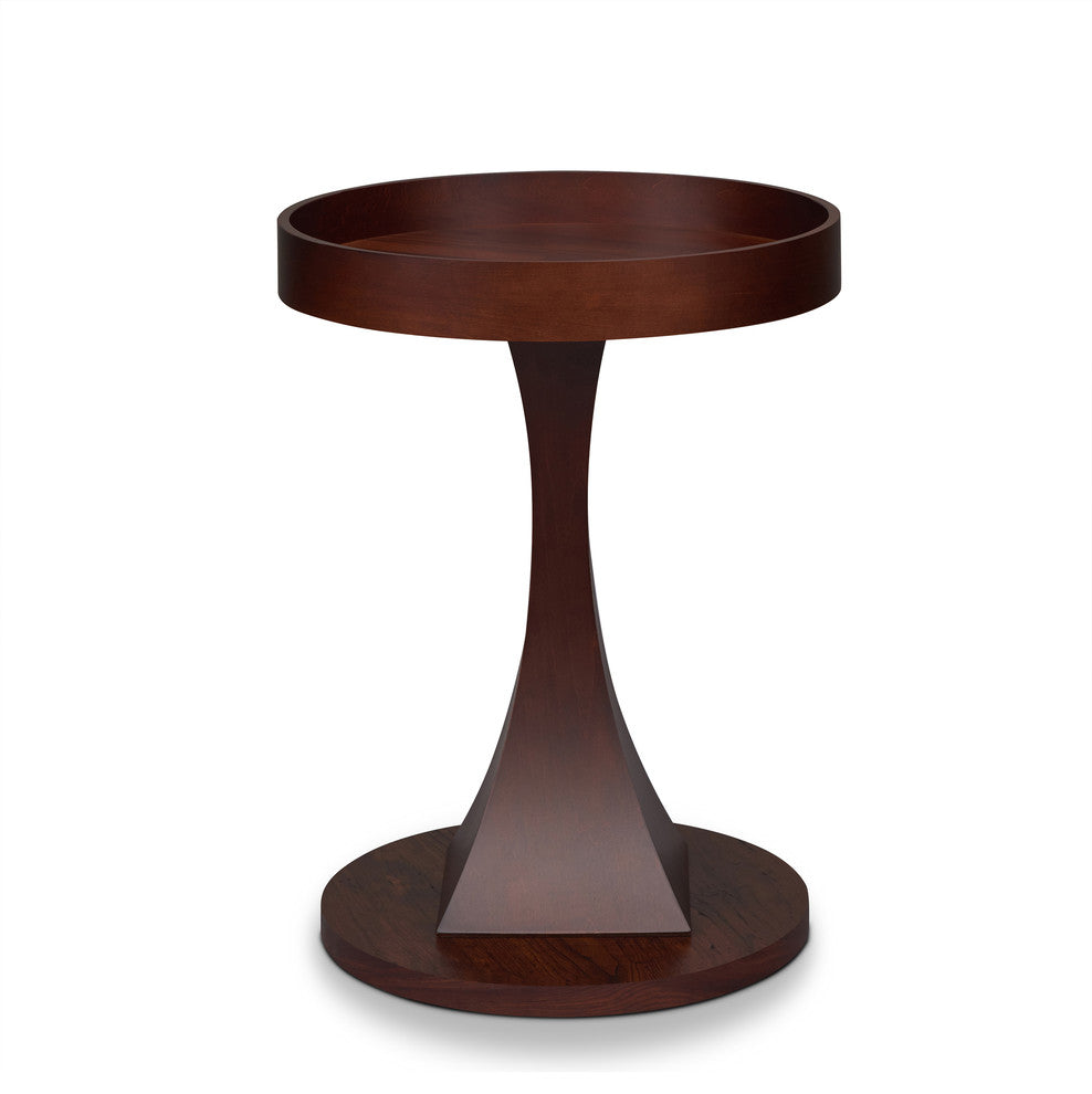 Brandon Pedestal End Table, Walnut