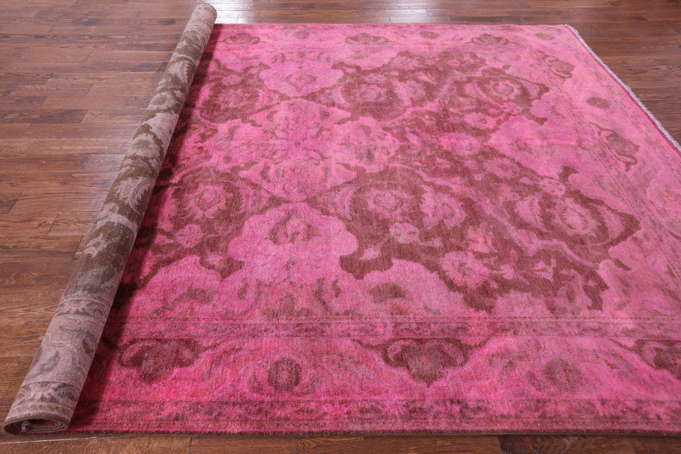 8' 10" X 12' 0" Overdyed Full Pile Handmade Wool Rug - WR2245