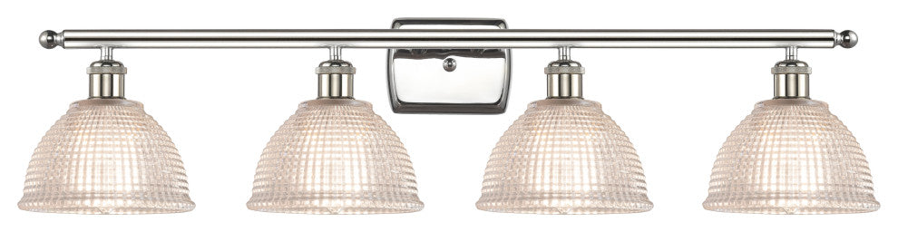 Arietta 3-Light Bath Vanity-Light, Polished Nickel, Clear