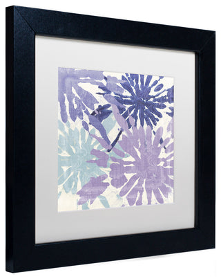 Color Bakery 'Blue Curry II' Matted Framed Art, Black Frame, White Mat, 11x11