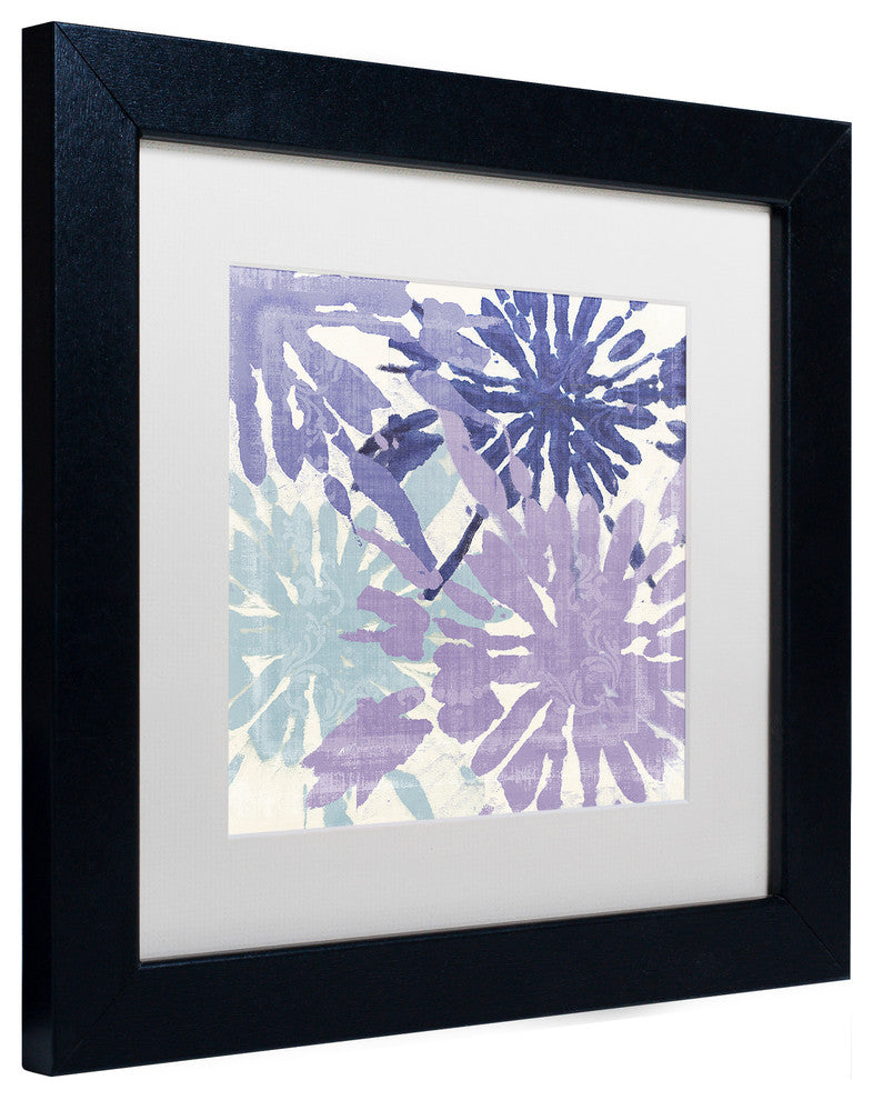 Color Bakery 'Blue Curry II' Matted Framed Art, Black Frame, White Mat, 11x11