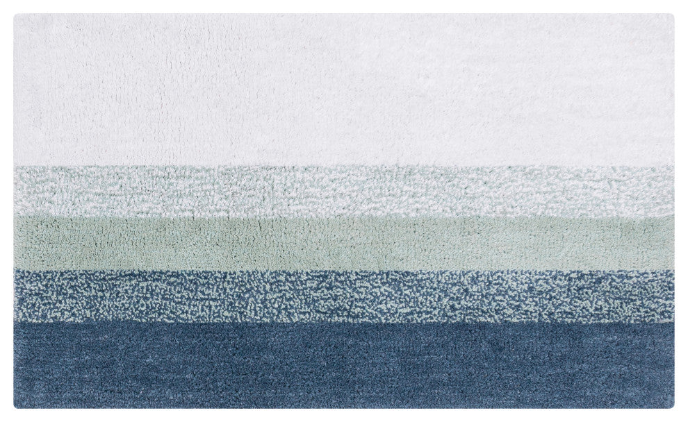 Avebury Cotton Bath Mat, Blue, 30x50