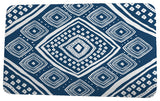 Upscale Getaway Diamond Jill Geometric Print Bath Mat, Navy Blue, 17"x24"