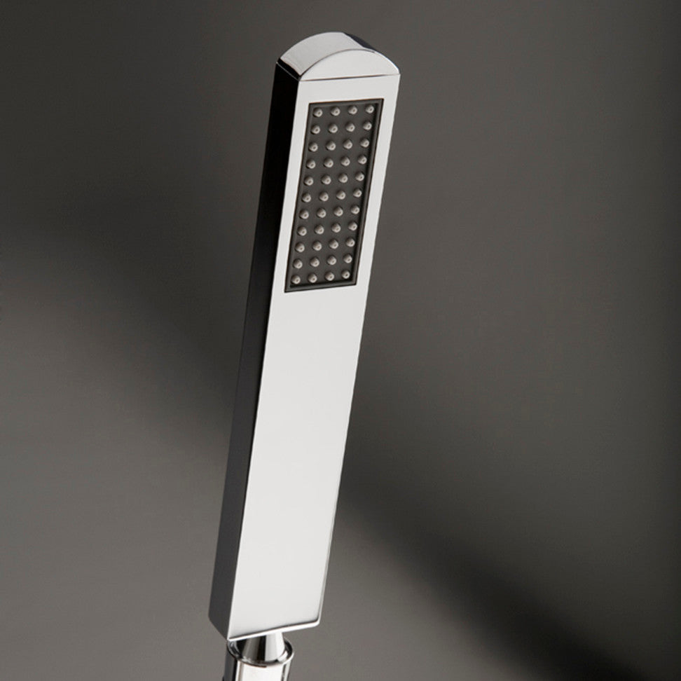 Lacava Tre Collection Hand-held Rounded Rectangle Shower Head, Polished Chrome