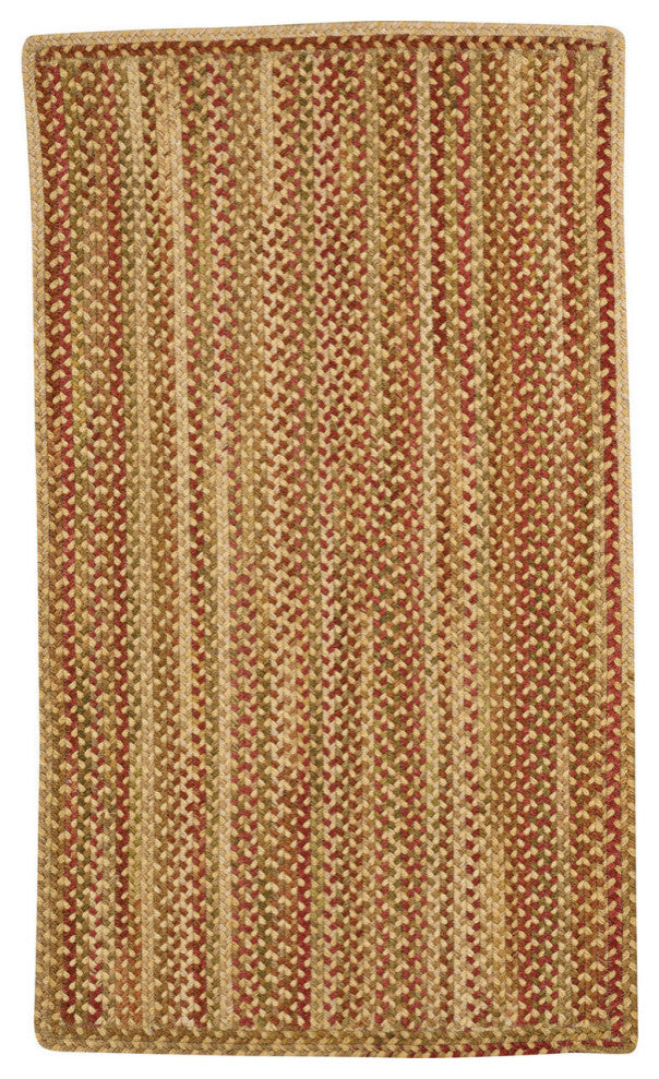 Capel Manchester Gold Hues 0048_100 Braided Rugs - 7' X 9' Concentric Rectangle